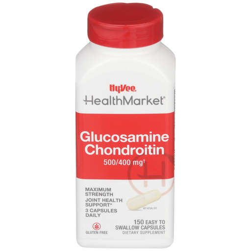 Hy-Vee HealthMarket All Natural Glucosamine & Chondroitin Maximum Strength Capsules - 150 Count