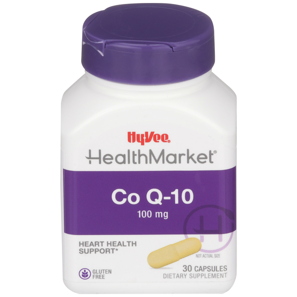 Hy-Vee HealthMarket Co-Enzyme Q10 100mg Dietary Supplement Capsules - 30 Count