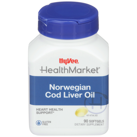 Hy-Vee HealthMarket Norwegian Cod Liver Oil Softgels - 90 Count