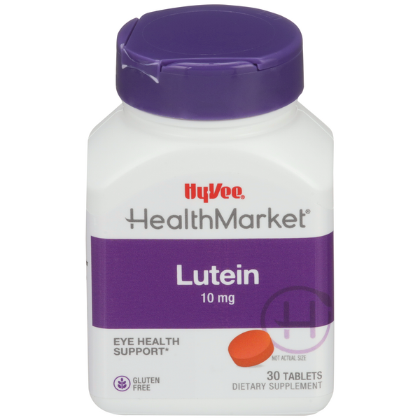 Hy-Vee HealthMarket Lutein 10mg Tablets - 30 Count