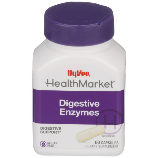 Hy-Vee HealthMarket All Natural Digestive Enzymes 220Mg Capsules - 60 Count