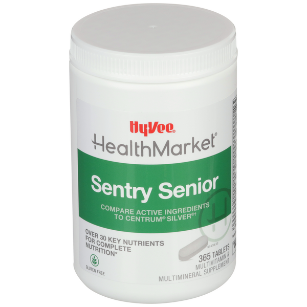 Hy-Vee HealthMarket Sentry Senior Adults 50+ Multivitamin & Multimineral Supplement Tablets - 365 Count