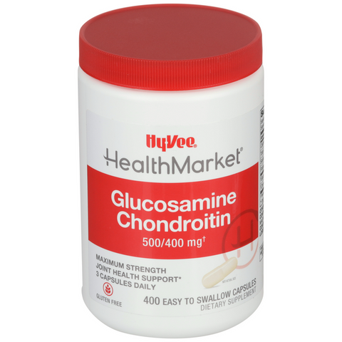 Hy-Vee HealthMarket Maximum Strength Glucosamine & Chondroitin Dietary Supplement Capsules - 400 Count