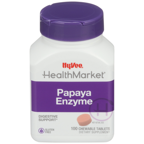 Hy-Vee HealthMarket Papaya Enzyme Chewable Tablets - 100 Count