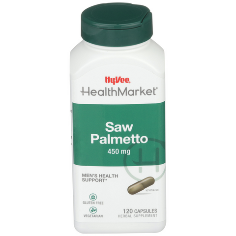 Hy-Vee HealthMarket All Natural Saw Palmetto Extract Vegetarian Capsules - 120 Count