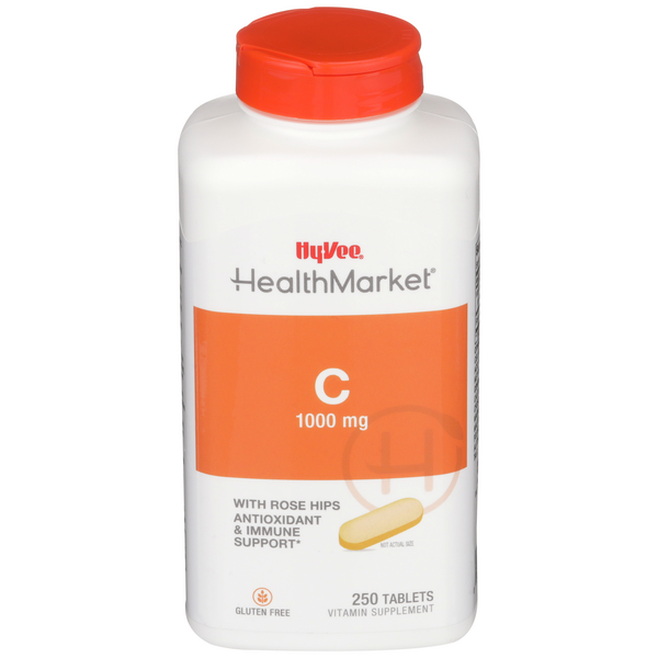 Hy-Vee HealthMarket C-1000 with Rose Hips Dietary Supplement Caplets - 250 Count