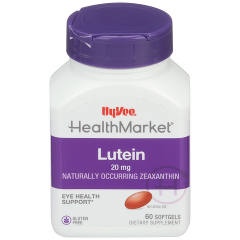Hy-Vee HealthMarket Lutein 20mg Softgels - 60 Count