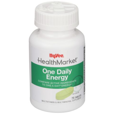 Hy-Vee HealthMarket One Daily Energy Multivitamin/Multimineral Supplement Tablets - 75 Count