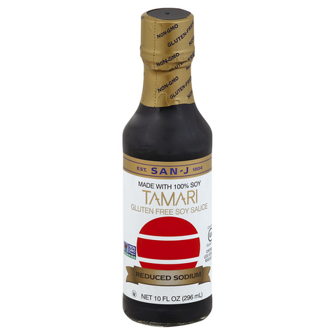 San-J Tamari Gluten Free Soy Sauce Reduced Sodium - 10 Ounce