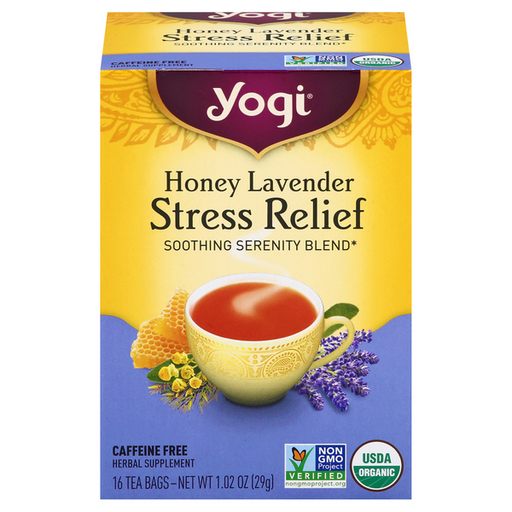 Yogi Honey Lavender Stress Relief Tea 16 Count - 1.02 Ounce