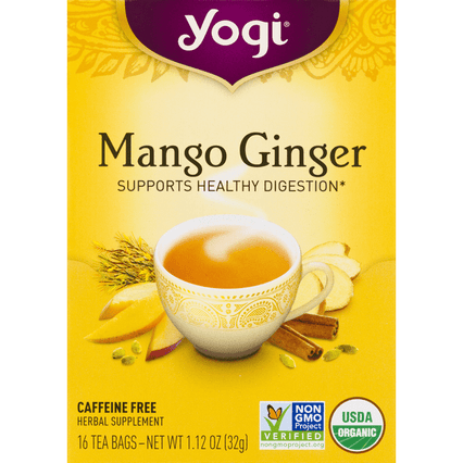 Yogi Organic Caffeine Free Mango Ginger 16 Count - 1.12 Ounce