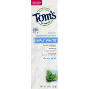 Tom's of Maine Simply White Clean Mint Toothpaste - 4.7 Ounce