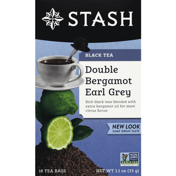 Stash Double Bergamot Earl Grey Black Tea Bags 18 Count - 1.1 Ounce