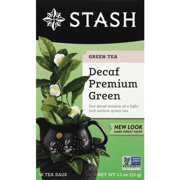Stash Premium Green Decaf Tea Bags 18 Count - 1.1 Ounce