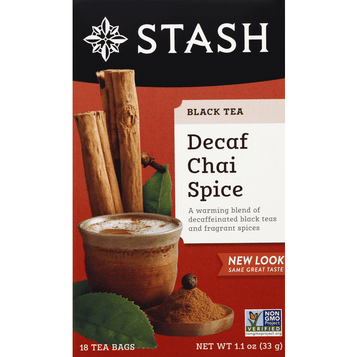 Stash Chai Spice Decaf Tea Bags 18 Count - 1.1 Ounce
