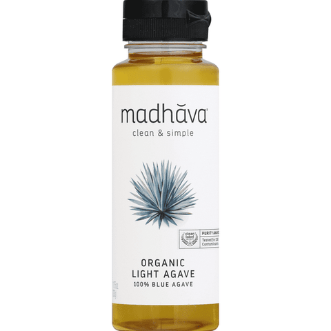 Madhava Organic Light Blue Agave Low-Glycemic Sweetener - 11.75 Ounce