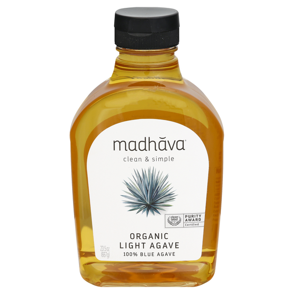Madhava Agave Nectar Light 100% Pure Blue Agave Sweetener - 23.5 Ounce