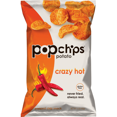 Popchips Potato Chips Crazy Hot - 5 Ounce