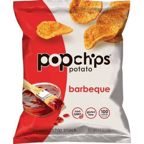 Popchips Popped Chip Snack, Potato, Barbeque - 0.8 Ounce