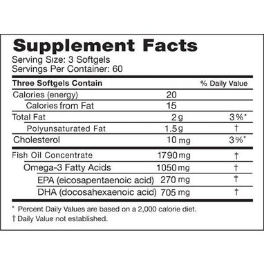 Cardiotabs Omega-3 Enteric Coated Dietary Supplement Softgels - 180 Count