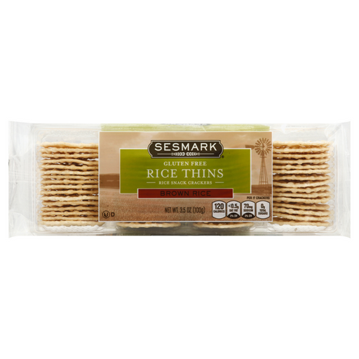 Sesmark Rice Thins, Brown Rice - 3.5 Ounce