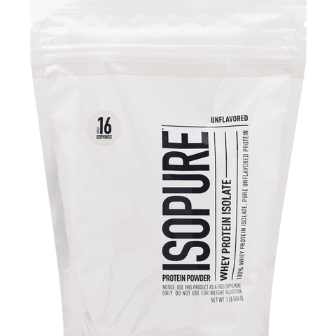 Isopure Protein Powder, Whey Protein Isolate, Unflavored - 1 Pound