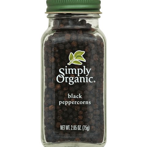 Simply Organic Black Peppercorns - 2.65 Ounce