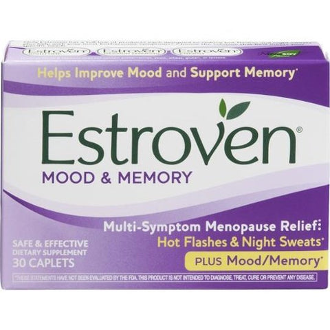 Estroven Plus Mood & Memory Caplets for Menopause - 30 Count