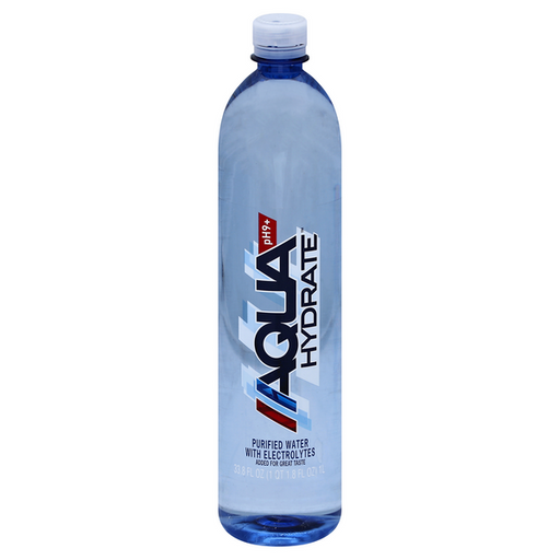 AQUA Hydrate Purified Water With Electrolytes - 33.8 Ounce