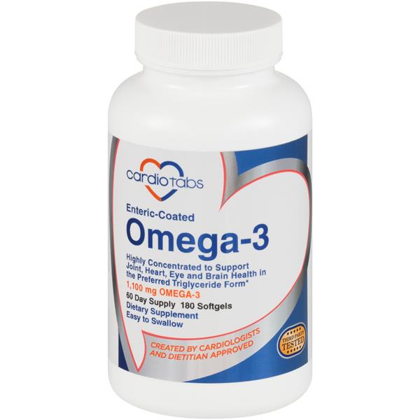 Cardiotabs Omega-3 Enteric Coated Dietary Supplement Softgels - 180 Count