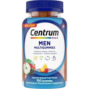 Centrum Men Multigummies, Assorted Natural Fruit Flavors - 100 Count