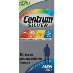 Centrum Silver Men 50+ Multivitamin/Multimineral, Tablets - 100 Count