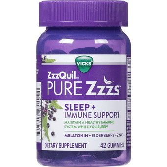 Vicks ZzzQuil Pure Zzzs Sleep + Immune Support Gummies - 42 Count