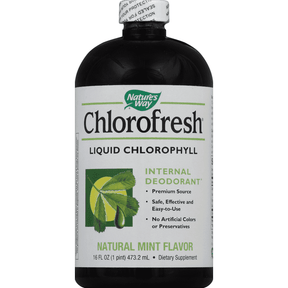 Nature's Way Chlorfresh Liquid Chlorophyll Internal Deodorant Natural Mint - 16 Ounce