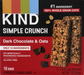 KIND Simple Crunch Dark Chocolate & Oats Granola Bars 5-1.4 oz Packs - 7 Ounce