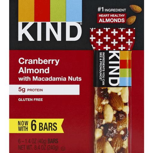 KIND Cranberry Almond with Macadamia Nuts - 8.4 Ounce
