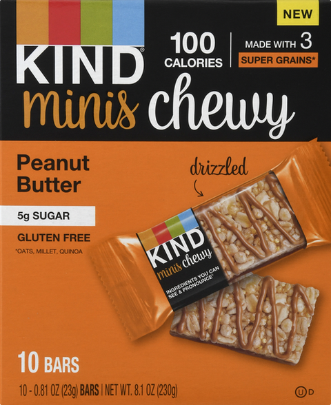 KIND Minis Chewy Peanut Butter Granola Bars - 8.1 Ounce