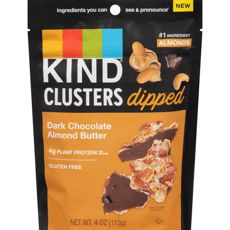 KIND Clusters Dipped, Dark Chocolate Almond Butter - 4 Ounce