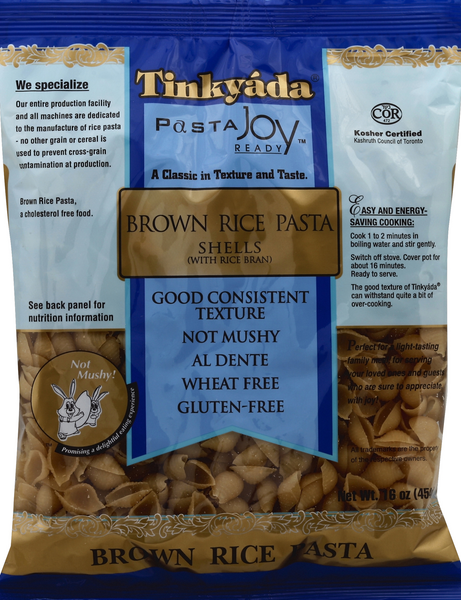 Tinkyada Brown Rice Pasta, Shells - 16 Ounce