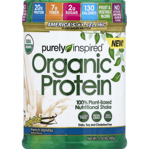 Purely Inspired 100% Plant-Based Protein Nutritional Shake French Vanilla - 1.5 Pound