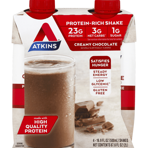 Atkins Creamy Chocolate Protein-Rich Nutrition Shake 4Pk - 16.9 Ounce