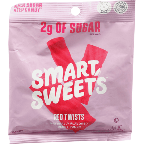 Smart Sweets Red Twists Berry Punch - 1.8 Ounce