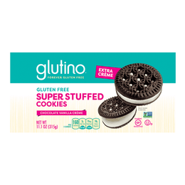 Glutino Gluten Free Super Stuffed Chocolate Vanilla Creme Cookies - 11.1 Ounce