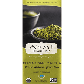 Numi Green Tea, Stone-Ground, Ceremonial Matcha, Higher Caffeine, Loose 12Ct - 1.06 Ounce