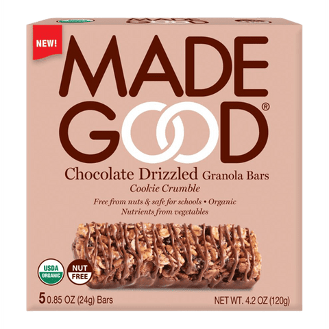 Made Good Granola Bars, Chocolate Drizzled, Cookie Crumble - 4.2 Ounce