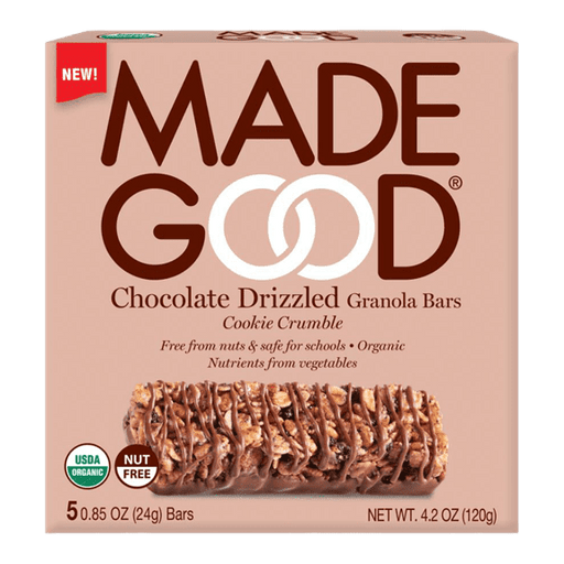 Made Good Granola Bars, Chocolate Drizzled, Cookie Crumble - 4.2 Ounce