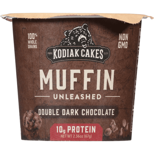 Kodiak Cakes Minute Muffins, Double Dark Chocolate, Unleashed Cup - 2.36 Ounce