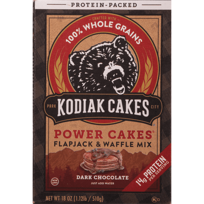 Kodiak Cakes Power Cakes Dark Chocolate Flapjack & Waffle Mix - 18 Ounce