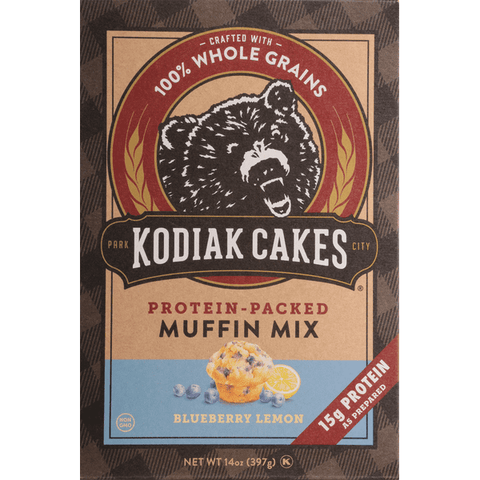 Kodiak Cakes Power Bake Muffin Mix, Blueberry Lemon - 14 Ounce