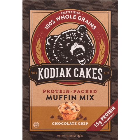 Kodiak Cakes Muffin Mix, Chocolate Chip, Protein-Packed - 14 Ounce